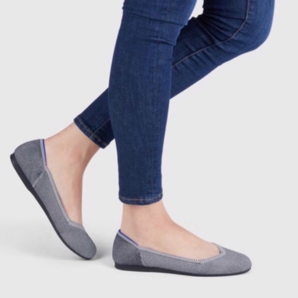 Rothy’s RETIRED The Flat in Cloud Grey Birdseye Size 10 - Picture 13 of 13